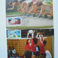 Berlin 664/5 MK Maximumkarte Sporthilfe Laufen Volleyball 1982
