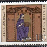 Bund BRD 1979, Mi. Nr. 1018, Hildegard von Bingen, postfrisch #15092