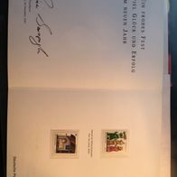 Klappkarte Weihnachten 1997 mit MiNr. 1959-1960 postfrisch M€ >3,50 Y75