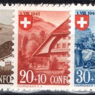 Schweiz postfrisch Pro Patria 1945 Michel 460-463