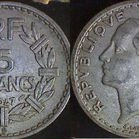 Frankreich 5 Francs 1947 B (2291)