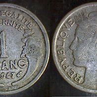 Frankreich 1 Franc 1947 (2292)