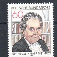 Bund BRD 1981, Mi. Nr. 1082, Elly Heuss-Knapp, postfrisch #15300