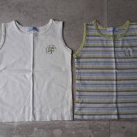 2 Top, ärmellose Shirts, Gr. 104/110 nur 1x getragen, klitzeklein babywear