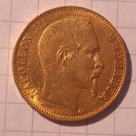 Frankreich 20 Francs Gold, Jahrgang 1859.