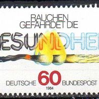 Bund BRD 1984, Mi. Nr. 1232, Anti-Raucher-Kampagne, postfrisch #15659