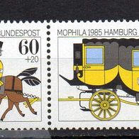 Bund BRD 1985, Mi. Nr. 1255/56, W Zd 5 Mophila Hamburg, postfrisch #15681