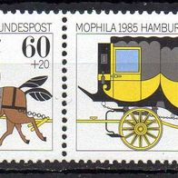 Bund BRD 1985, Mi. Nr. 1255/56, W Zd 5 Mophila Hamburg, postfrisch #15682