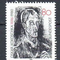 Bund BRD 1986, Mi. Nr. 1272, Oskar Kokoschka, postfrisch #15713