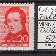 DDR 1956 100. Todestag von Robert Schumann (I) MiNr. 529 ungebraucht mit Falz