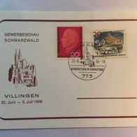Bund Erinnerungskarte Gewerbeschau Schwarzwald Villingen 25.06.-03.07.66 K69