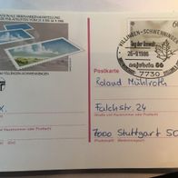 Sonderpostkarte vorfrankiert MiNr. 1278 Briefmarkenausst. VS. gelaufen - K109