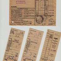 Fernsprech-Rechnung von 1954, detailliert mit 2 Lastzetteln und 10 Einzelnachweisen