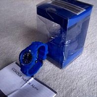 Blaue Armbanduhr "Colour watch mini" ähnlich wie Ice - Watch, neuwertig