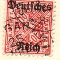 Deutsches Reich Dienstmarke gestempelt Michel Nr. 58