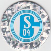 024 Emblemen / Logo Schalke 04 in Silber Var 5 POG Bundesliga Fußball Schmidt Spiele