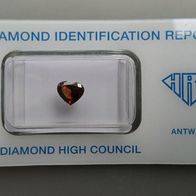 Herz Diamant - 0,69 ct. - HRD Zertifikat, Antwerp - Natural Colour