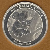 Australien Koala 50 Cents 2013 1/2 Oz Silber