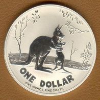 1 DOLLAR Silber Känguruh / Kangaroo 2007 1 OZ RAR ! ! !