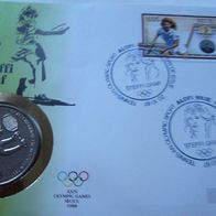 Numisbrief NIUE 5 Dollars 1987 Olympia SEOUL 1988 STEFFI GRAF TENNIS. . .##392