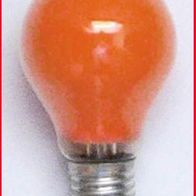 Glühbirne (4) - orange - in Birnenform glatt