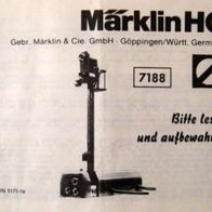 Märklin Gebrauchs Anleitung Lichthaupt Signal 7188 Waschzettel