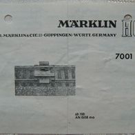 Märklin H0 Anleitung 7001 Kupplungslehre Waschzettel 1958 1965