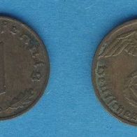 Deutsches Reich 1 Reichspfennig 1939 D