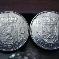 2 mal 1Gulden Nederland 1972 1980. . .##289