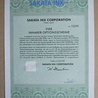 Optionsschein SAKATA INX Tinte/ Toner Osaka 1991