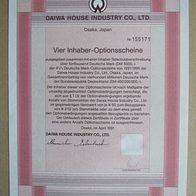 Optionsschein Daiwa House Industry 4er Osaka 1991