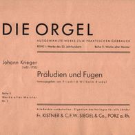Johann Krieger: Präludien und Fugen für Orgel