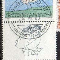 Liechtenstein gestempelt Michel Nr. 1041 Randstück