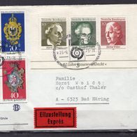 BRD / Bund 1969 / 1973 50 Jahre Frauenwahlrecht Block 5 gestempelt Brief