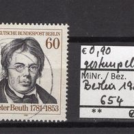 Berlin 1981 200. Geburtstag von Peter Christian Wilhelm Beuth MiNr. 654 gestempelt
