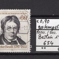 Berlin 1981 200. Geburtstag von Peter Christian Wilhelm Beuth MiNr. 654 gestempelt -3