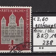 BRD / Bund 1956 800 Jahre Abteikirche Maria Laach MiNr. 238 gestempelt -2-