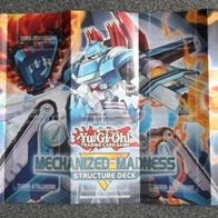 Yu Gi Oh! Spielfeld, mit Pendel-Zonen, "Mechanized Madness" mit Erläuterungen (T#)