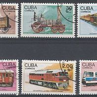 BM049) Kuba Mi. Nr. 3221/6 gest. Lokomotiven