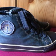 blau/ braune Sneakers Gr. 33 innen gefüttert (1250-1258)