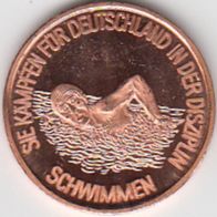 Kupferpfennige Olympische Sommerspiele Seoul Schwimmen Kupferpfennig Medaille Münze