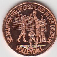 Kupferpfennige Olympische Sommerspiele Seoul Volleyball Kupferpfennig Medaille Münze