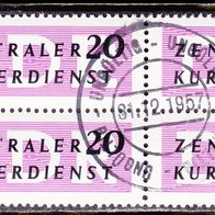 DDR DIENST Verwaltungspost-a ZKD Nr II O 4er Block #016681