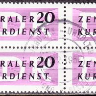 DDR DIENST Verwaltungspost-a ZKD Nr II O 4er Block #016684