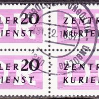 DDR DIENST Verwaltungspost-a ZKD Nr II O 4er Block #016686