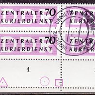 DDR B 9 X II O Dienst vierer Block #016698