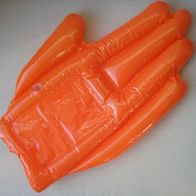 NEU + OVP aufblasbare Winke Hand 50x40 cm orange Jumbo Riesen Fan Deko Handschuh