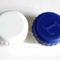 Kontaktlinsenbehälter - 2 Farbig - mit Schraubverschluß