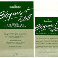 Etiketten WASSER Sodenthaler Mineralbrunnen GmbH Soden (Sulzbach am Main) Spessart