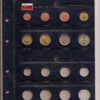 1 Cent - 2 Euro Kursmünzensatz Slowakei 2009 + Münzblatt